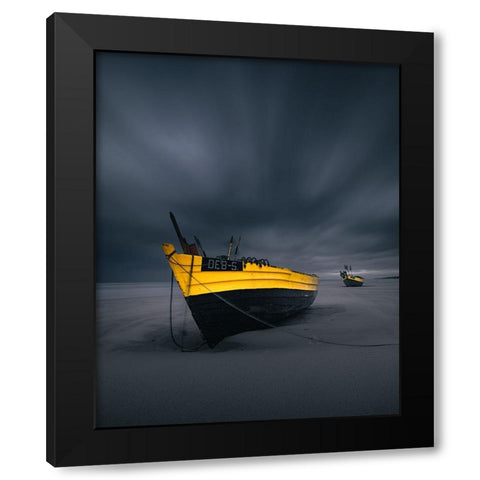Fighting With The Storm Black Modern Wood Framed Art Print by Pietraszko, Marcin