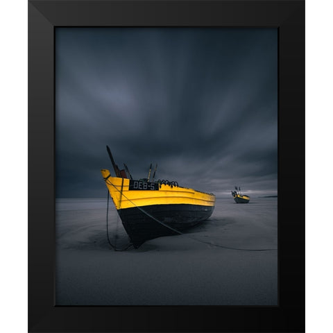Fighting With The Storm Black Modern Wood Framed Art Print by Pietraszko, Marcin