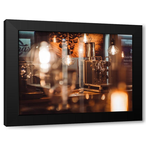 Coffee and light Black Modern Wood Framed Art Print by Grop, Serge
