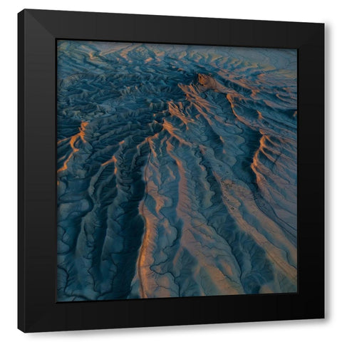Track Line Black Modern Wood Framed Art Print with Double Matting by Tseng, Judy