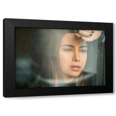 Portrait Black Modern Wood Framed Art Print by Sasani, Behrouz