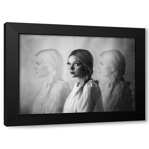 III Black Modern Wood Framed Art Print with Double Matting by Ulfig Arps, Sandra