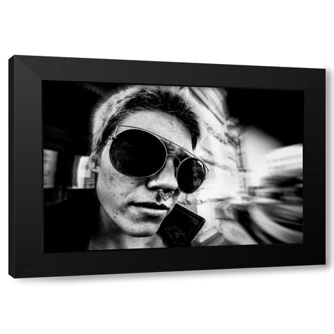 Untitled Black Modern Wood Framed Art Print with Double Matting by Hermann, Steve