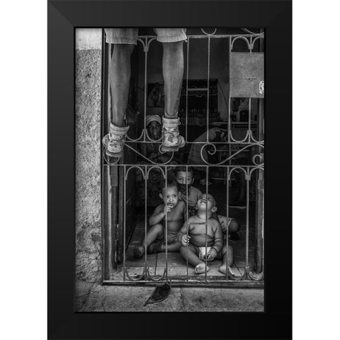 Chores Black Modern Wood Framed Art Print by Khataw, Ali