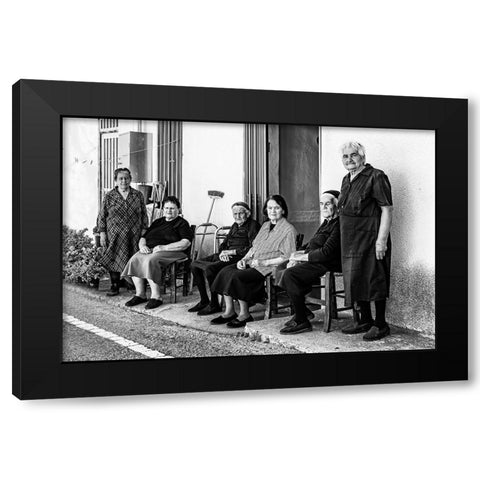 Summit Point Black Modern Wood Framed Art Print by Golani, Aharon