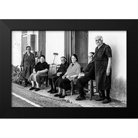 Summit Point Black Modern Wood Framed Art Print by Golani, Aharon