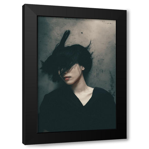 Disturbance Of Mind Black Modern Wood Framed Art Print by Sangan, Kurosaki