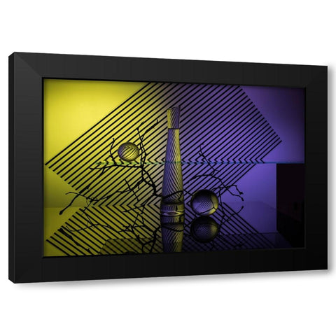 From The Series Qexperiments With Glassq Black Modern Wood Framed Art Print by Popov, Evgeniy