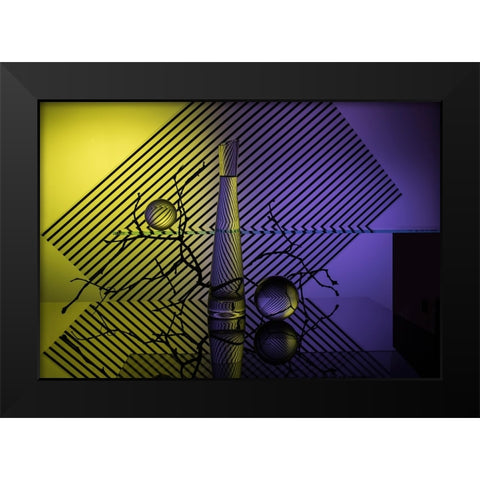 From The Series Qexperiments With Glassq Black Modern Wood Framed Art Print by Popov, Evgeniy