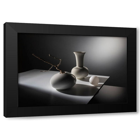 From The Series Qlight And Shadowsq Black Modern Wood Framed Art Print by Popov, Evgeniy