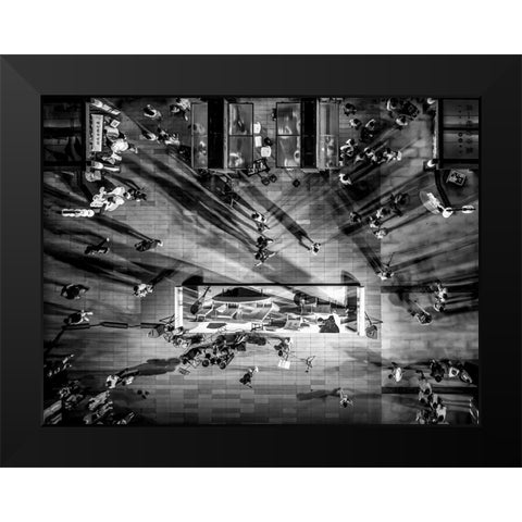 Light And Shadow Black Modern Wood Framed Art Print by Yu Wu, Irene
