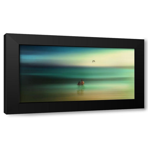 Eternity Black Modern Wood Framed Art Print by Sherin.Abdou