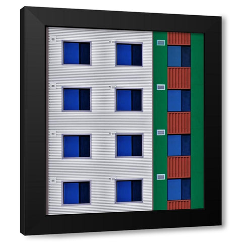 Facade - Downtown Los Angeles California Black Modern Wood Framed Art Print by Orbach, Arnon