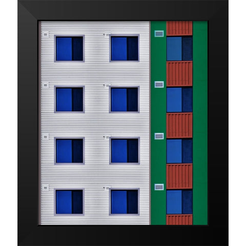 Facade - Downtown Los Angeles California Black Modern Wood Framed Art Print by Orbach, Arnon