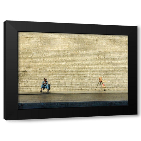 Good Morning 4 Black Modern Wood Framed Art Print with Double Matting by Creativeartsolution, Khoshro