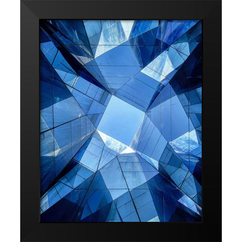 Looking Through Mirrors Black Modern Wood Framed Art Print by Cedron, Mabel