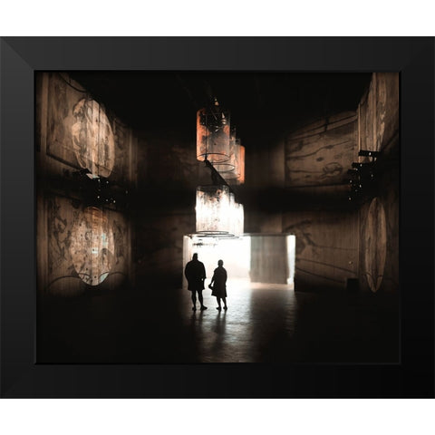 Meet Black Modern Wood Framed Art Print by Lammakmak