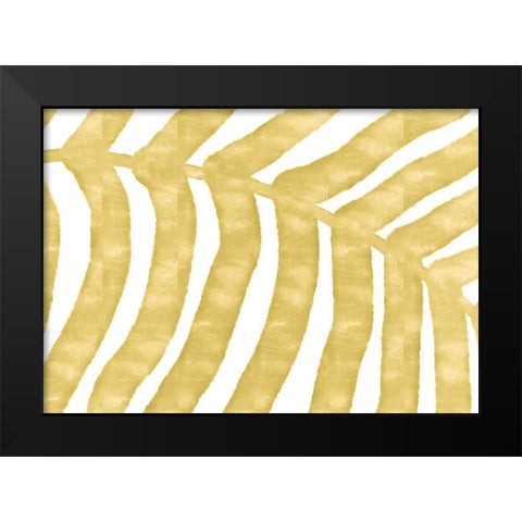 LEAF YELLOW Black Modern Wood Framed Art Print by 1x Studio II