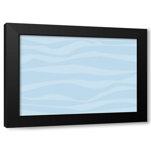 Waves Black Modern Wood Framed Art Print with Double Matting by 1x Studio II