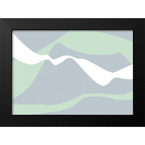 Mountain Waves Black Modern Wood Framed Art Print by 1x Studio II