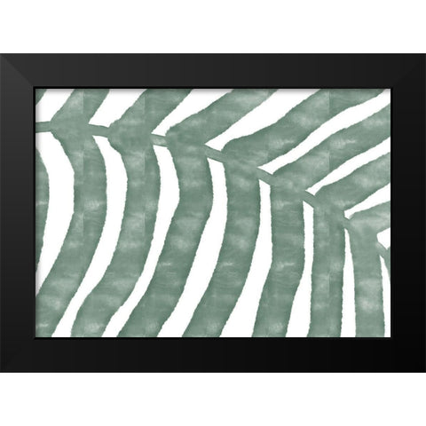 LEAF GREEN Black Modern Wood Framed Art Print by 1x Studio II
