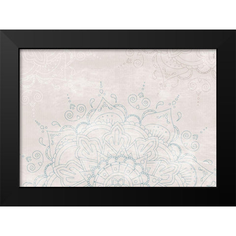 ABSTRACT MANDALA Black Modern Wood Framed Art Print by 1x Studio II