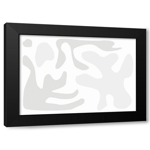 French Pattern 02 Black Modern Wood Framed Art Print by 1x Studio II