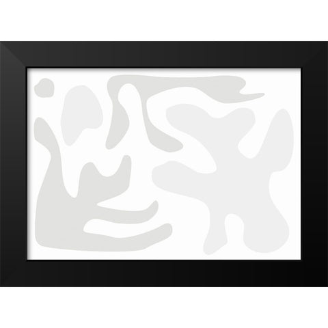 French Pattern 02 Black Modern Wood Framed Art Print by 1x Studio II