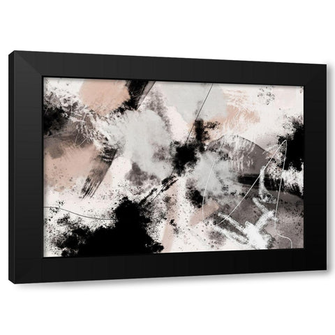 Splash Storm 02 Black Modern Wood Framed Art Print with Double Matting by 1x Studio II