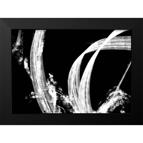 Negative Tapestry Black Modern Wood Framed Art Print by 1x Studio II