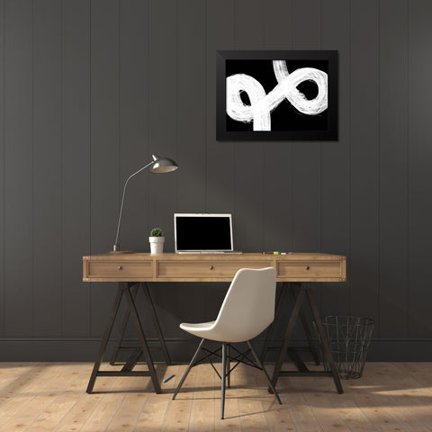 Negative Omega Black Modern Wood Framed Art Print by 1x Studio II