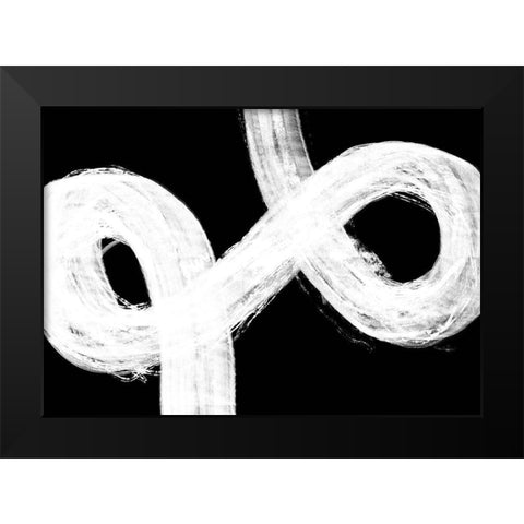 Negative Omega Black Modern Wood Framed Art Print by 1x Studio II