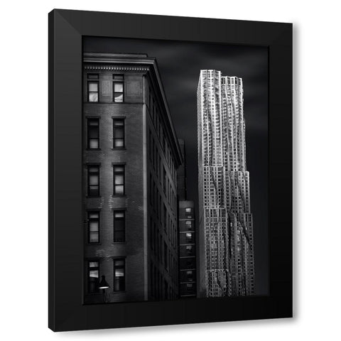 New York Streets Black Modern Wood Framed Art Print with Double Matting by Garcia, Helena