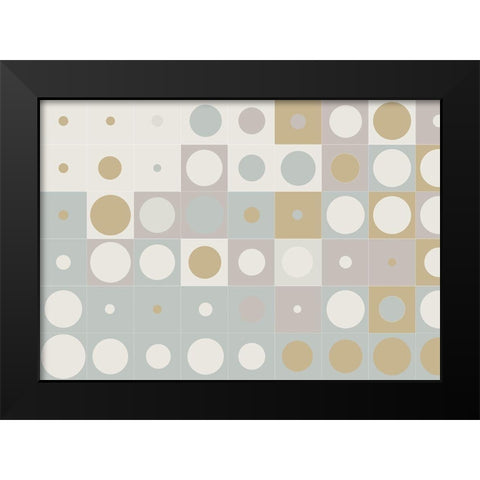 Bubble Cubes Black Modern Wood Framed Art Print by 1x Studio II