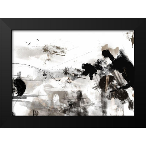 Splash wall Black Modern Wood Framed Art Print by 1x Studio II