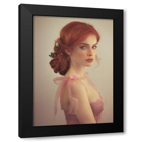 Rachellka Black Modern Wood Framed Art Print with Double Matting by Durisova, Michaela