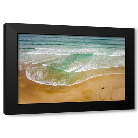 Wave Anticipation Black Modern Wood Framed Art Print by Esposito, Ed