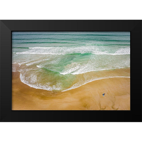 Wave Anticipation Black Modern Wood Framed Art Print by Esposito, Ed