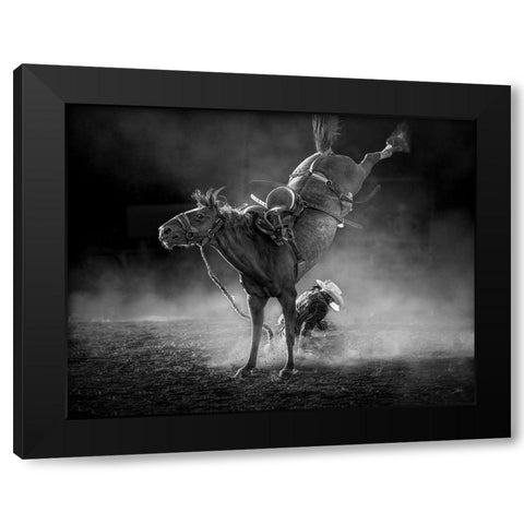 WhoS Win Black Modern Wood Framed Art Print with Double Matting by Ma, Frank