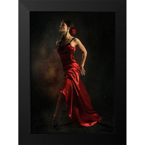 Antonella Black Modern Wood Framed Art Print by Miriana
