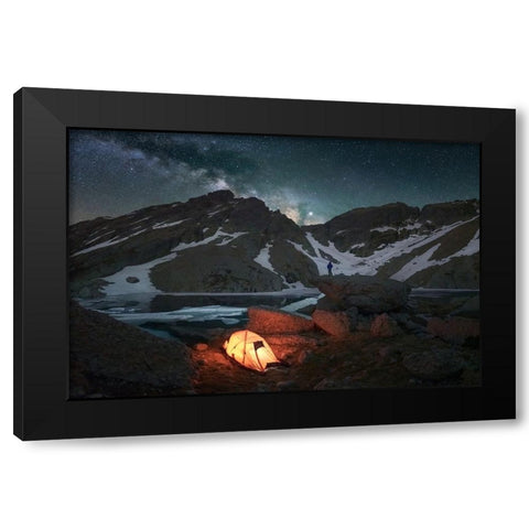 Montaapa Palentina Black Modern Wood Framed Art Print by Alvarez Osorio, Cesar