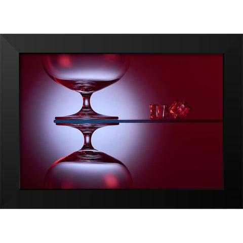 Symmetry Black Modern Wood Framed Art Print by Sokac, Drazen