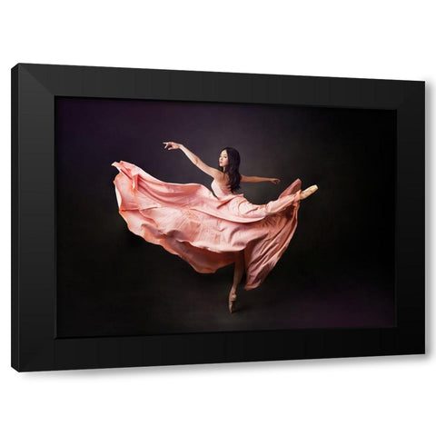 Bloom Of Youth Black Modern Wood Framed Art Print with Double Matting by Meng, Mia