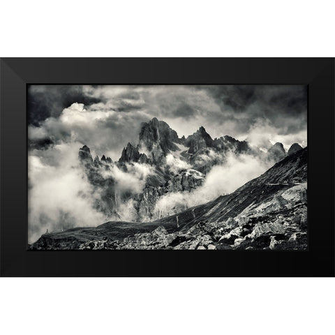 CaMg(CO3)2 Black Modern Wood Framed Art Print by Ian Nedelcu, Mihai