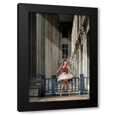 The Last Dance Black Modern Wood Framed Art Print with Double Matting by E Ong, S