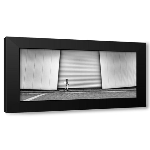 Street Black Modern Wood Framed Art Print with Double Matting by Toniolo, Giorgio