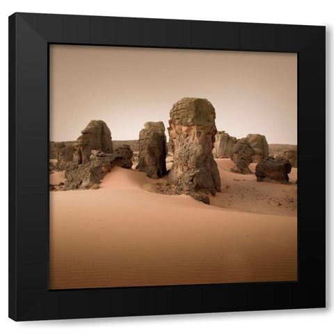 Erg Admer Black Modern Wood Framed Art Print with Double Matting by Billet, Jean-Luc