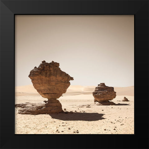 Erg Admer Black Modern Wood Framed Art Print by Billet, Jean-Luc