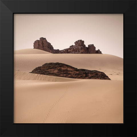 Erg Admer Black Modern Wood Framed Art Print by Billet, Jean-Luc