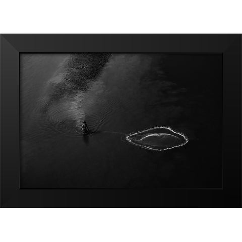 The Way Of Life Dominated By Water Black Modern Wood Framed Art Print by Biswas, Kuntal